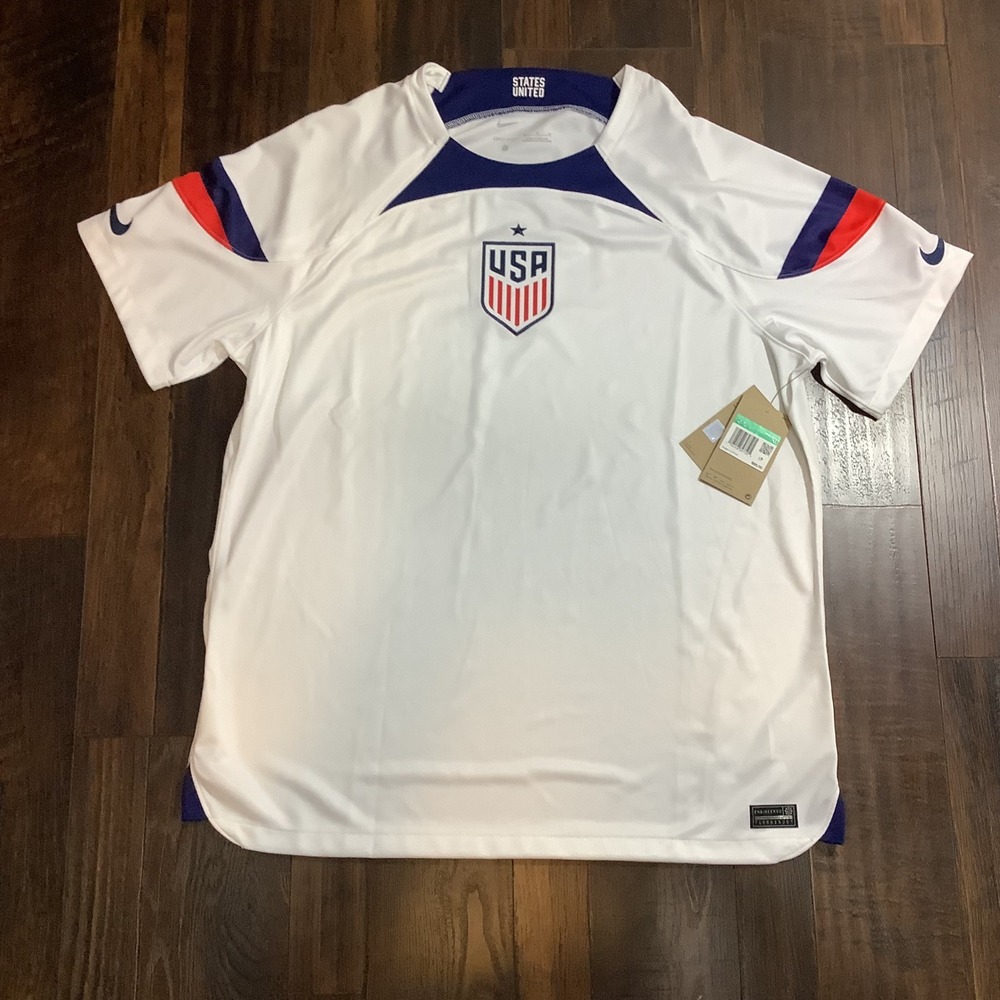 Nike USMNT 2022 World Cup Home Soccer Jersey White DN0708-100 Mens XL NEW
